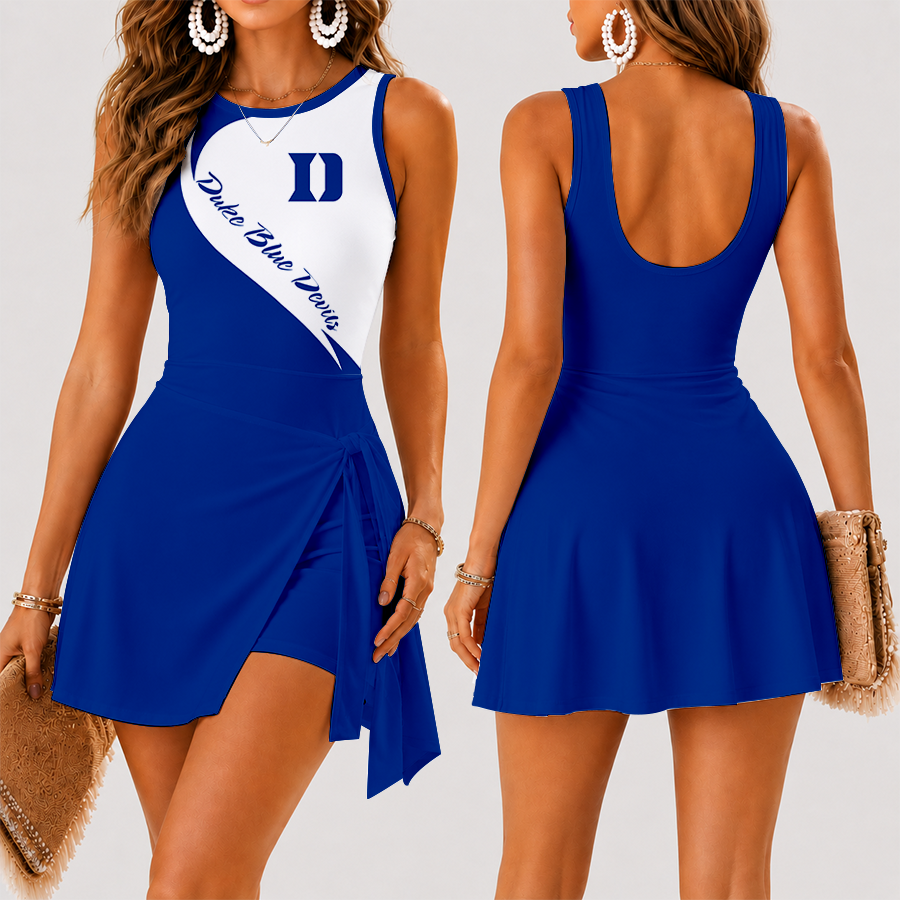 [FAN FAVORITE] NEW CUSTOMIZED NCAA CFH13 DLD DUKE BLUE DEVILS WOMEN'S SUMMER SKORT DRESS