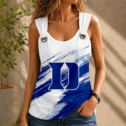 [FAN FAVORITE] NEW CUSTOMIZED NCAA CFH13 DLD DUKE BLUE DEVILS O-RING SHOULDER TANK TOP