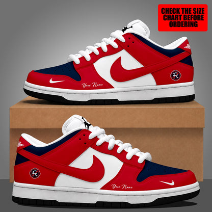 [FAN EXCLUSIVE] NEW CUSTOMIZED MLS13 NER NEW ENGLAND REVOLUTION DUNK LOW SHOES