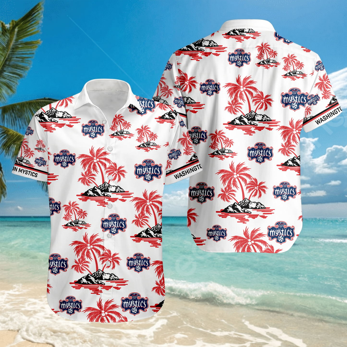ENDING TODAY - NEW CUSTOMIZED WNBA13 WSM WASHINGTON MYSTICS UNISEX HAWAIIAN SHIRT