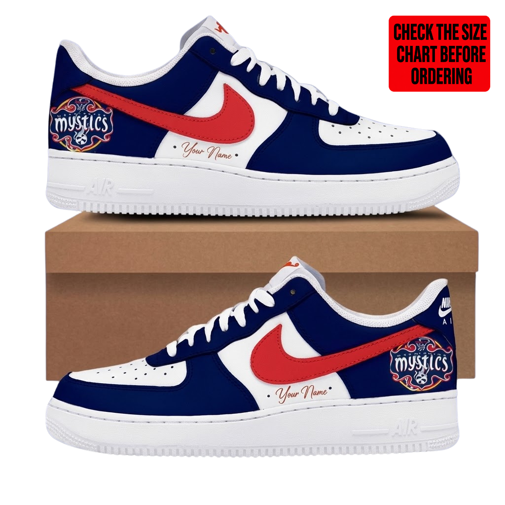 LIMITED EDITION - NEW CUSTOMIZED WNBA13 WSM WASHINGTON MYSTICS AF1 SNEAKERS