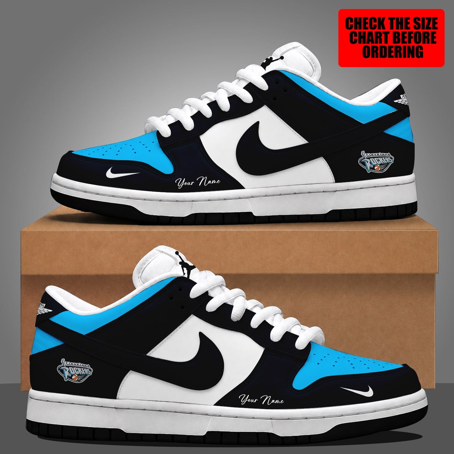 [FAN FAVORITE] NEW CUSTOMIZED WNBA14 CLR CLEVELAND ROCKERS DUNK LOW SHOES