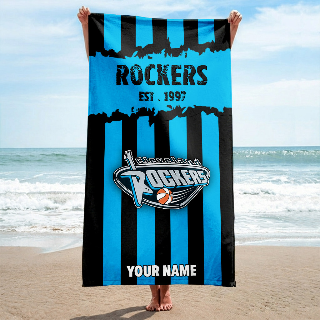 FINAL SALE - NEW CUSTOMIZED WNBA14 CLR CLEVELAND ROCKERS BEACH TOWEL FOR FAN