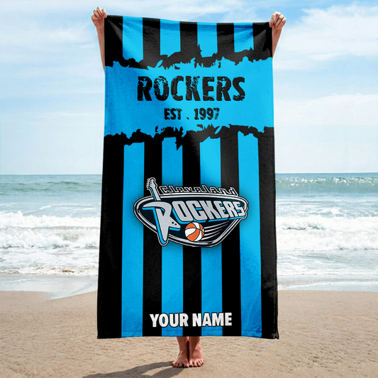 FINAL SALE - NEW CUSTOMIZED WNBA14 CLR CLEVELAND ROCKERS BEACH TOWEL FOR FAN