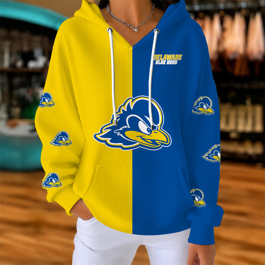 [FAN FAVORITE] NEW CUSTOMIZED NCAA CFH14 DFH DELAWARE FIGHTIN' BLUE HENS RIBBED HOODIE & SWEATSHIRT