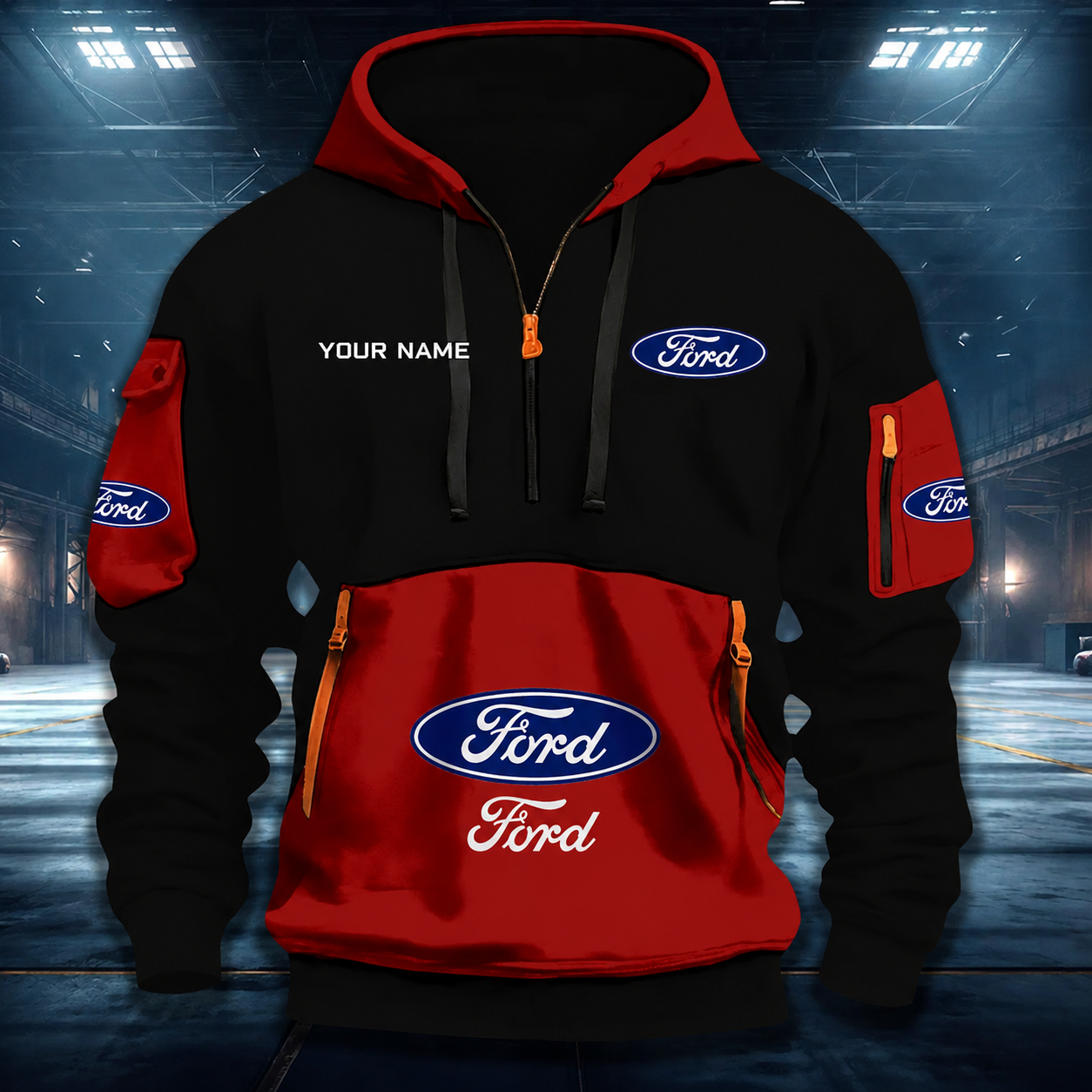 [FAN MUST-HAVE] NEW CUSTOMIZED F114 FRD FORD QUARTER ZIP HOODIE