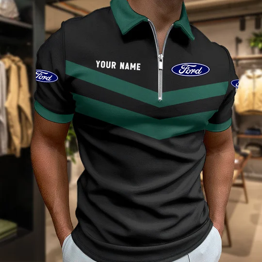 [FAN MUST-HAVE] NEW CUSTOMIZED F114 FRD FORD RACING ZIP POLO SHIRT