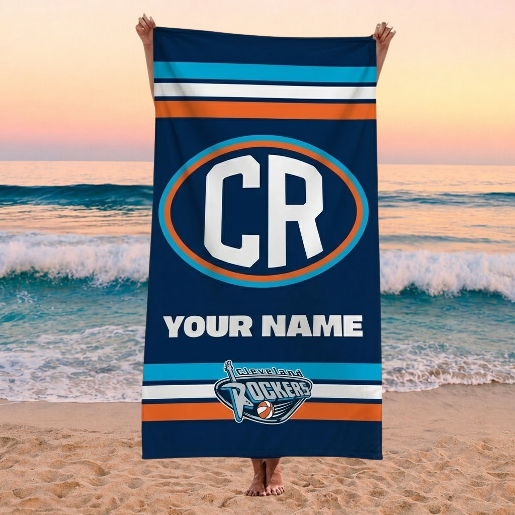 ENDING TODAY - NEW CUSTOMIZED WNBA14 CLR CLEVELAND ROCKERS BEACH TOWEL FOR FAN