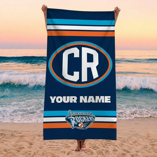 ENDING TODAY - NEW CUSTOMIZED WNBA14 CLR CLEVELAND ROCKERS BEACH TOWEL FOR FAN