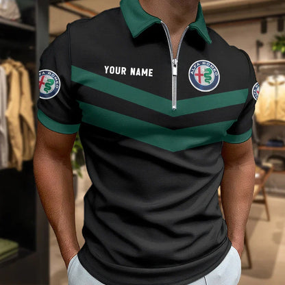 [FAN MUST-HAVE] NEW CUSTOMIZED F115 ALR ALFA ROMEO ZIP POLO SHIRT