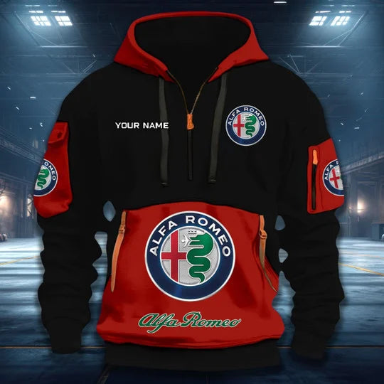 [FAN MUST-HAVE] NEW CUSTOMIZED F115 ALR ALFA ROMEO QUARTER ZIP HOODIE