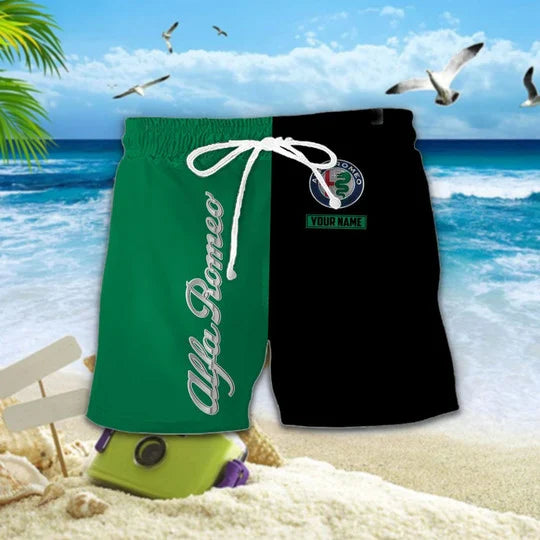 [FAN MUST-HAVE] NEW CUSTOMIZED F115 ALR ALFA ROMEO UNISEX HAWAIIAN SHIRT & SHORTS SET