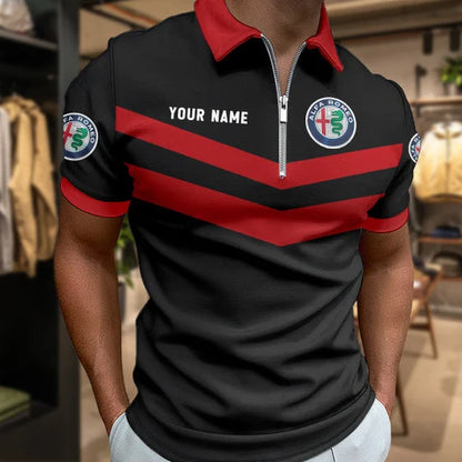 [FAN MUST-HAVE] NEW CUSTOMIZED F115 ALR ALFA ROMEO ZIP POLO SHIRT