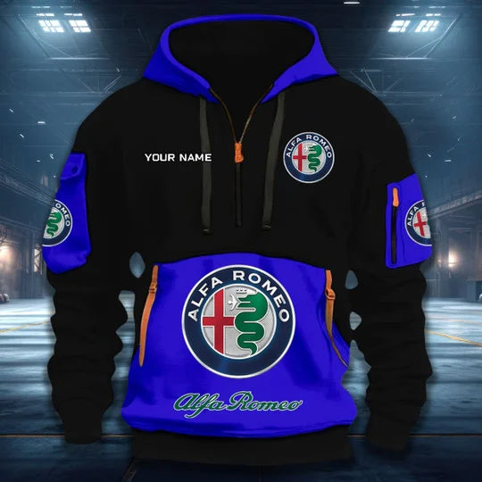 [FAN MUST-HAVE] NEW CUSTOMIZED F115 ALR ALFA ROMEO QUARTER ZIP HOODIE