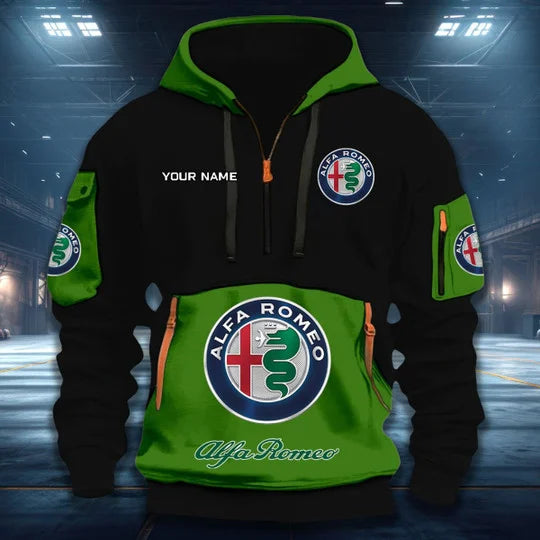 [FAN MUST-HAVE] NEW CUSTOMIZED F115 ALR ALFA ROMEO QUARTER ZIP HOODIE