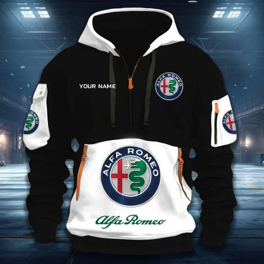 [FAN MUST-HAVE] NEW CUSTOMIZED F115 ALR ALFA ROMEO QUARTER ZIP HOODIE