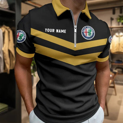 [FAN MUST-HAVE] NEW CUSTOMIZED F115 ALR ALFA ROMEO ZIP POLO SHIRT