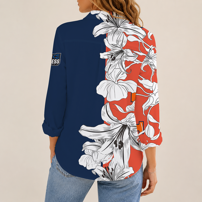 [FAN FAVORITE] NEW CUSTOMIZED NCAA MAM15 IFI ILLINOIS FIGHTING ILLINI STRAPPY WOMEN CASUAL SHIRT