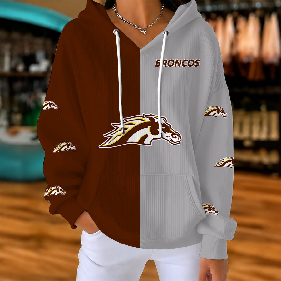 [FAN FAVORITE] NEW CUSTOMIZED NCAA MFF15 WMB WESTERN MICHIGAN BRONCOS RIBBED HOODIE & SWEATSHIRT