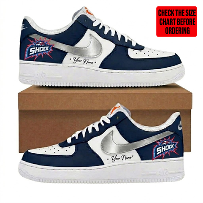 LIMITED EDITION - NEW CUSTOMIZED WNBA15 DTS DETROIT SHOCK AF1 SNEAKERS
