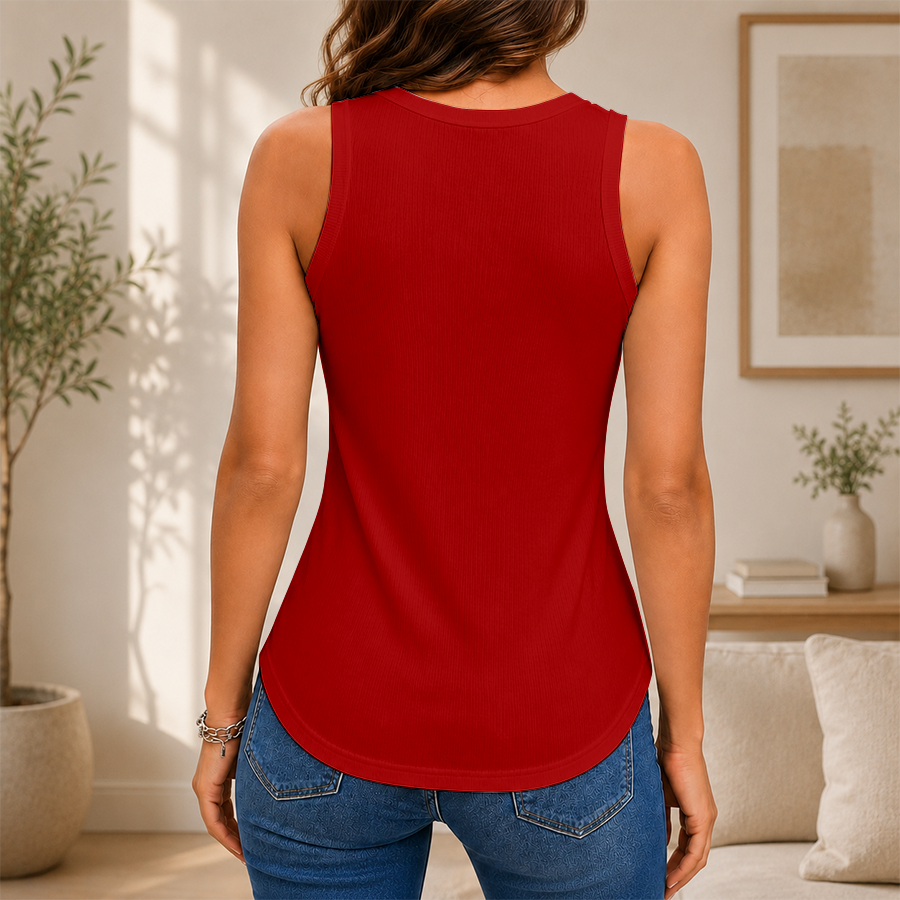 [FAN FAVORITE] NEW CUSTOMIZED NCAA MFF16 CBR CORNELL BIG RED WOMEN'S V-NECK TANK TOP