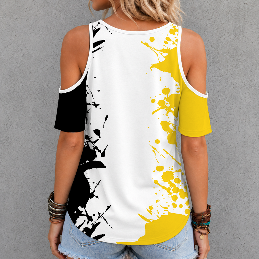 [FAN FAVORITE] NEW CUSTOMIZED NCAA MAM16 IWH IOWA HAWKEYES CRISS CROSS V-NECK TOP