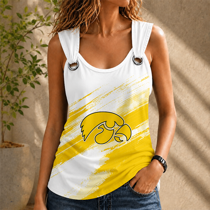 [FAN FAVORITE] NEW CUSTOMIZED NCAA MAM16 IWH IOWA HAWKEYES O-RING SHOULDER TANK TOP