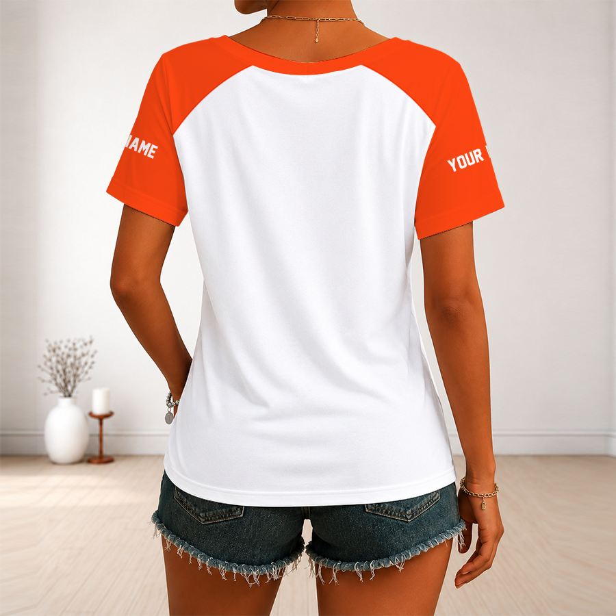 [FAN FAVORITE] NEW CUSTOMIZED WNBA16 WOMEN'S NATIONAL BASKETBALL ASSOCIATION V-NECK FEMALE SHIRT