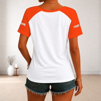 [FAN FAVORITE] NEW CUSTOMIZED WNBA16 WOMEN'S NATIONAL BASKETBALL ASSOCIATION V-NECK FEMALE SHIRT