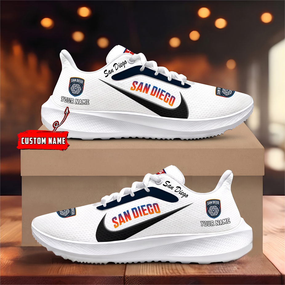 [FAN EXCLUSIVE] NEW CUSTOMIZED MLS16 SDF SAN DIEGO FC ROAD RUNNING SHOES