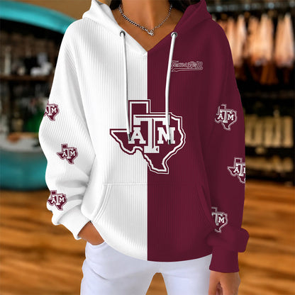 [FAN FAVORITE] NEW CUSTOMIZED NCAA FBS16 TAA TEXAS A&M AGGIES RIBBED HOODIE & SWEATSHIRT