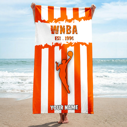 FINAL SALE - NEW CUSTOMIZED WNBA16 WOMEN'S NATIONAL BASKETBALL ASSOCIATION BEACH TOWEL FOR FAN