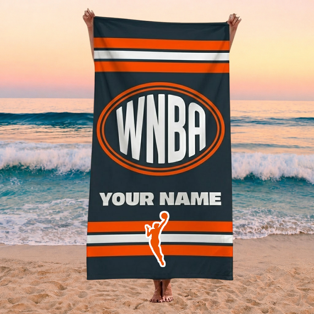 ENDING TODAY - NEW CUSTOMIZED WNBA16 WOMEN'S NATIONAL BASKETBALL ASSOCIATION BEACH TOWEL FOR FAN