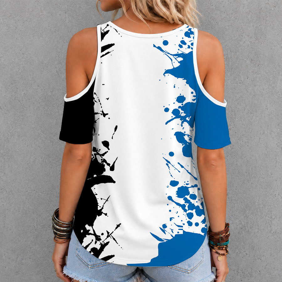 [FAN EXCLUSIVE] NEW CUSTOMIZED MLS17 SJE SAN JOSE EARTHQUAKES CRISS CROSS V-NECK TOP