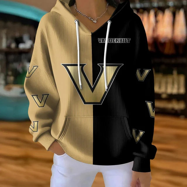 [FAN FAVORITE] NEW CUSTOMIZED NCAA CWS17 VDC VANDERBILT COMMODORES RIBBED HOODIE & SWEATSHIRT