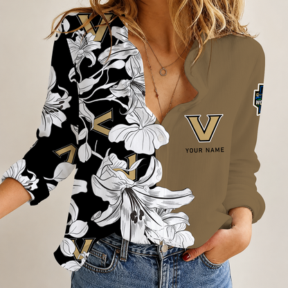 [FAN FAVORITE] NEW CUSTOMIZED NCAA CWS17 VDC VANDERBILT COMMODORES WOMEN CASUAL SHIRT