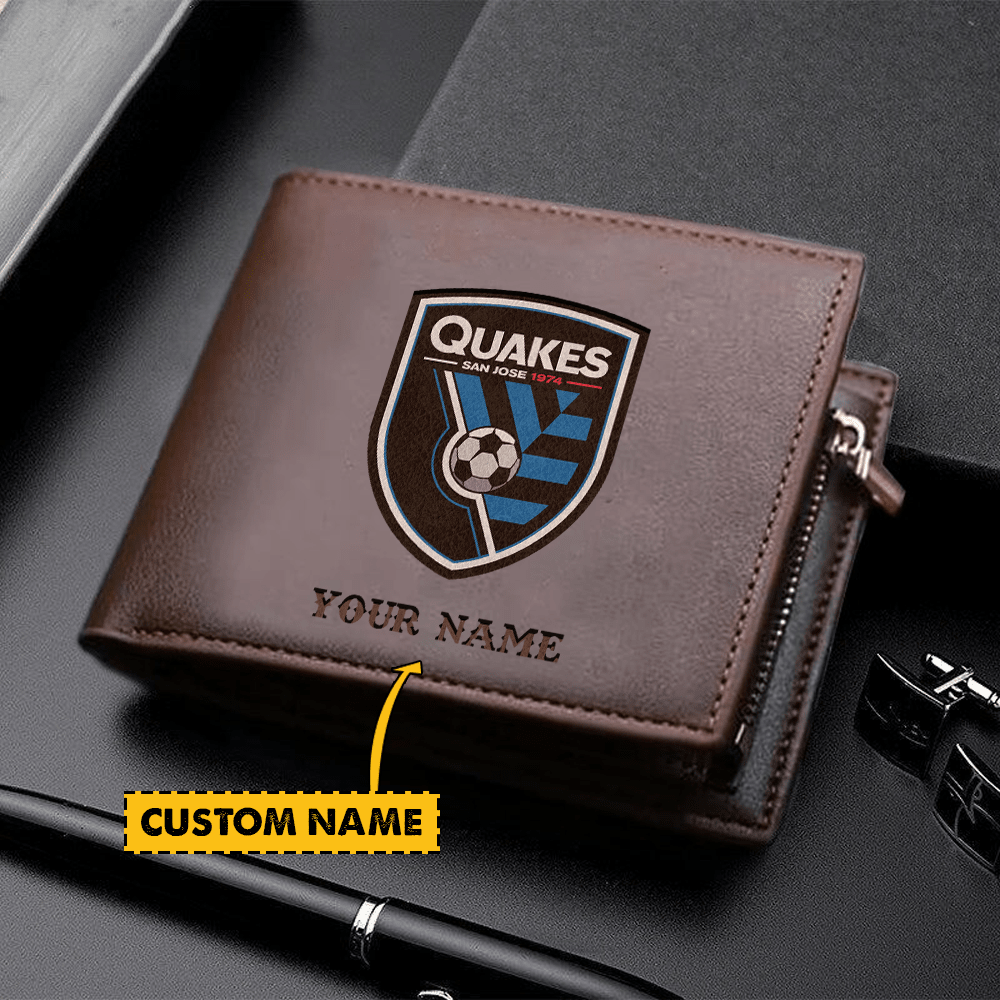 POPULAR NOW - NEW CUSTOMIZED MLS17 SJE SJ EARTHQUAKES LEATHER WALLET