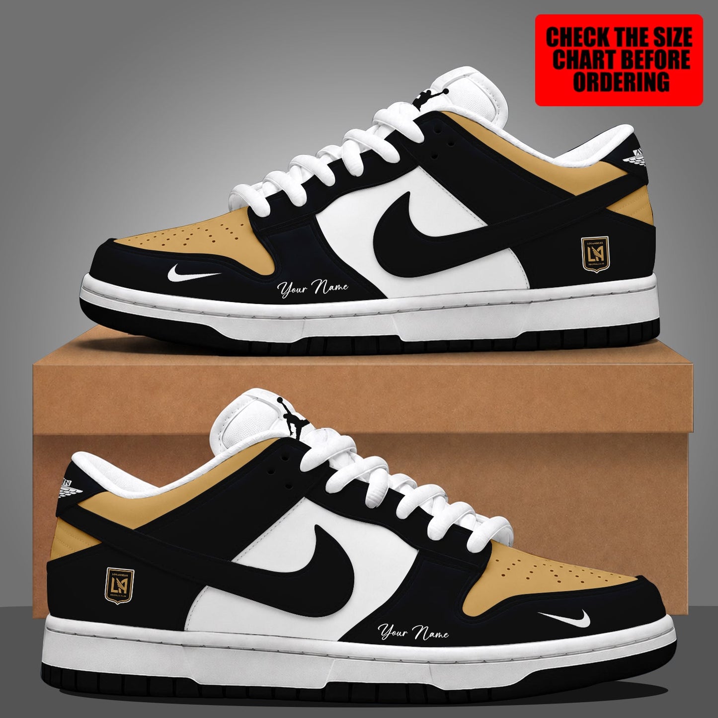 [FAN EXCLUSIVE] NEW CUSTOMIZED MLS18 LBJ LOS ANGELES FC DUNK LOW SHOES