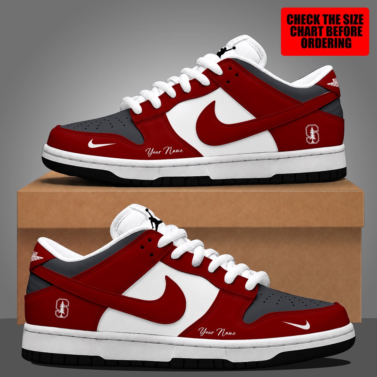 [FAN FAVORITE] NEW CUSTOMIZED NCAA CWS18 STC STANFORD CARDINAL DUNK LOW SHOES