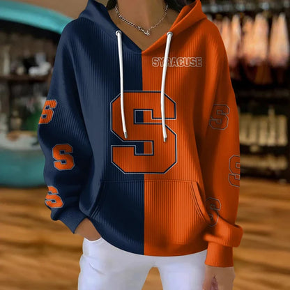 [FAN FAVORITE] NEW CUSTOMIZED NCAA MAM19 SYO SYRACUSE ORANGE STRAPPY RIBBED HOODIE & SWEATSHIRT