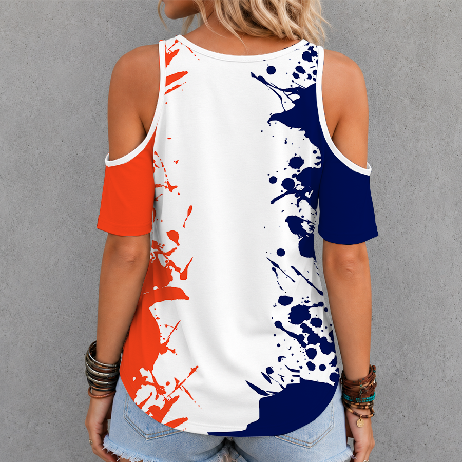 [FAN FAVORITE] NEW CUSTOMIZED NCAA MAM19 SYO SYRACUSE ORANGE CRISS CROSS V-NECK TOP