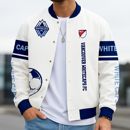 TOP SELLING - NEW CUSTOMIZED MLS19 VWF VANCOUVER WC FC SATIN VARSITY & BASEBALL JACKET