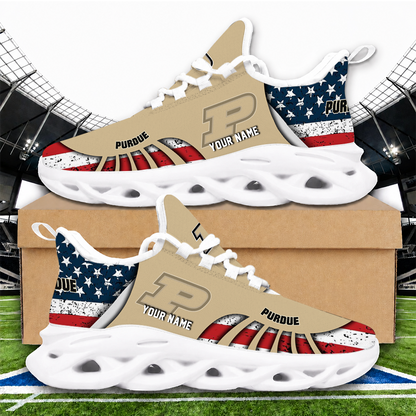 [FAN FAVORITE] NEW CUSTOMIZED NCAA MAM20 PUB PURDUE BOILERMAKERS STRAPPY UNISEX CLUNKY SNEAKERS