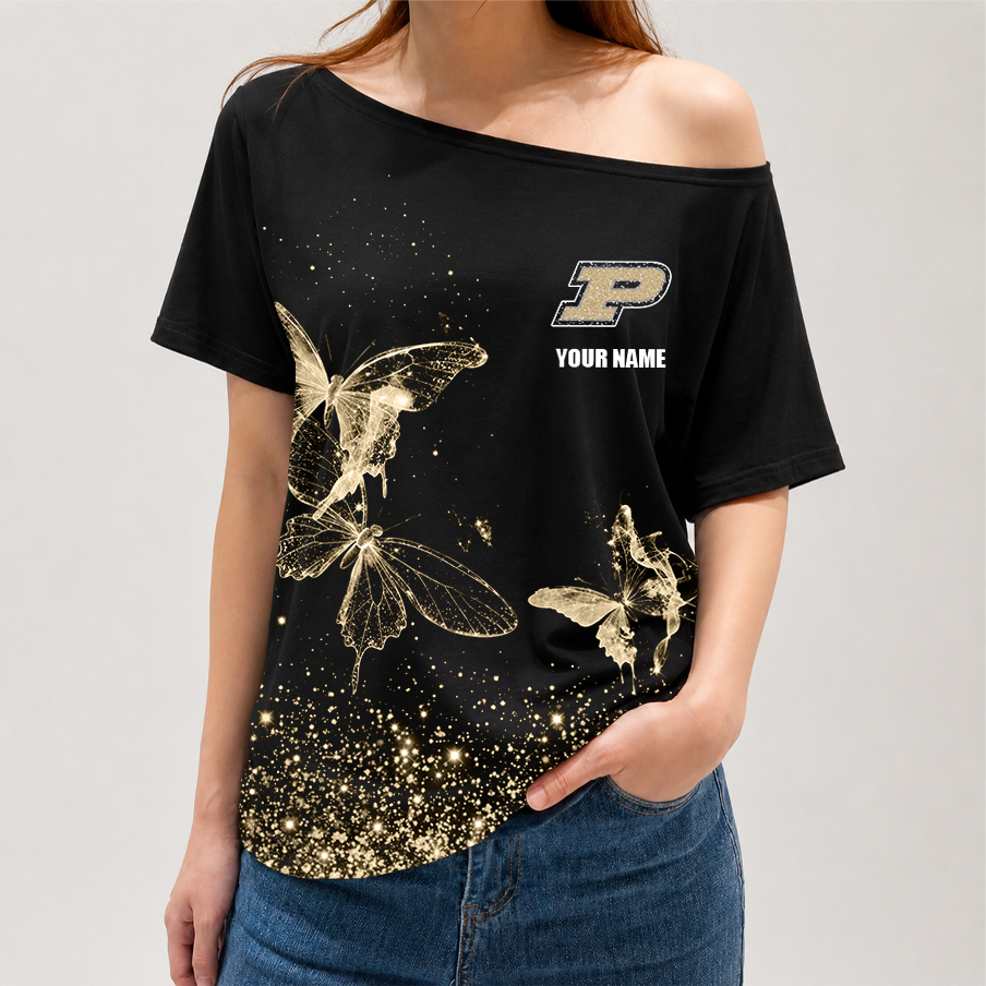 [FAN FAVORITE] NEW CUSTOMIZED NCAA MAM20 PUB PURDUE BOILERMAKERS STRAPPY OFF-SHOULDER SHIRT