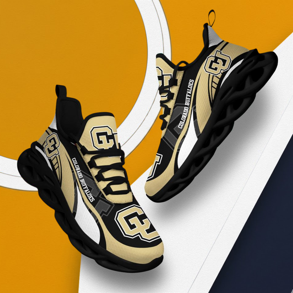 LIMITED EDITION - NEW CUSTOMIZED NCAA FBS20 CRB COLORADO BUFFALOES CLUNKY SNEAKERS