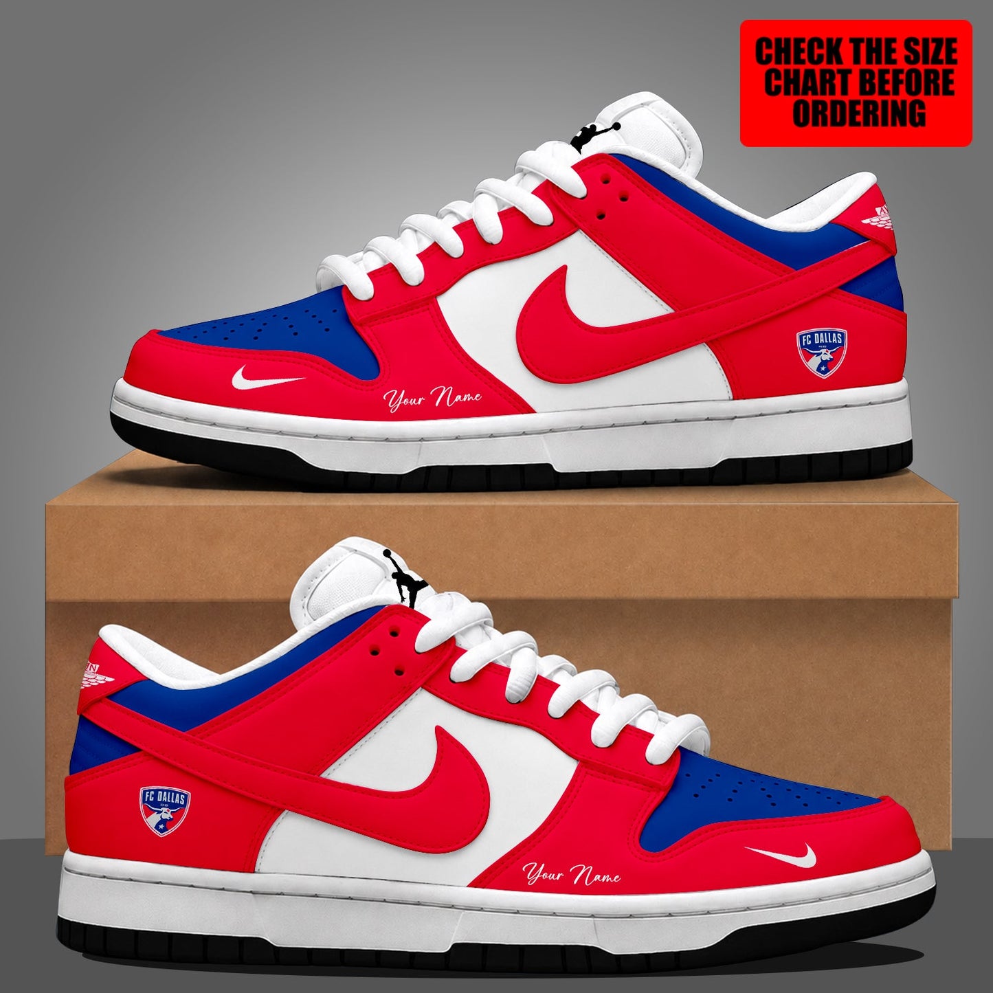 [FAN EXCLUSIVE] NEW CUSTOMIZED MLS23 FCD FC DALLAS DUNK LOW SHOES