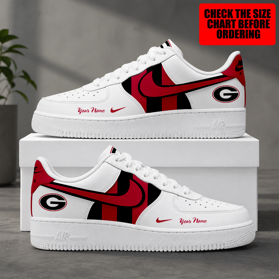 [FAN FAVORITE] NEW CUSTOMIZED NCAA CWS23 GEB GEORGIA BULLDOGS AF1 SHOES