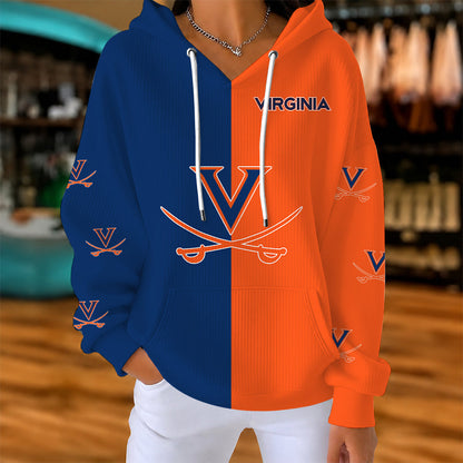 [FAN FAVORITE] NEW CUSTOMIZED NCAA MAM23 VIC VIRGINIA CAVALIERS STRAPPY RIBBED HOODIE & SWEATSHIRT