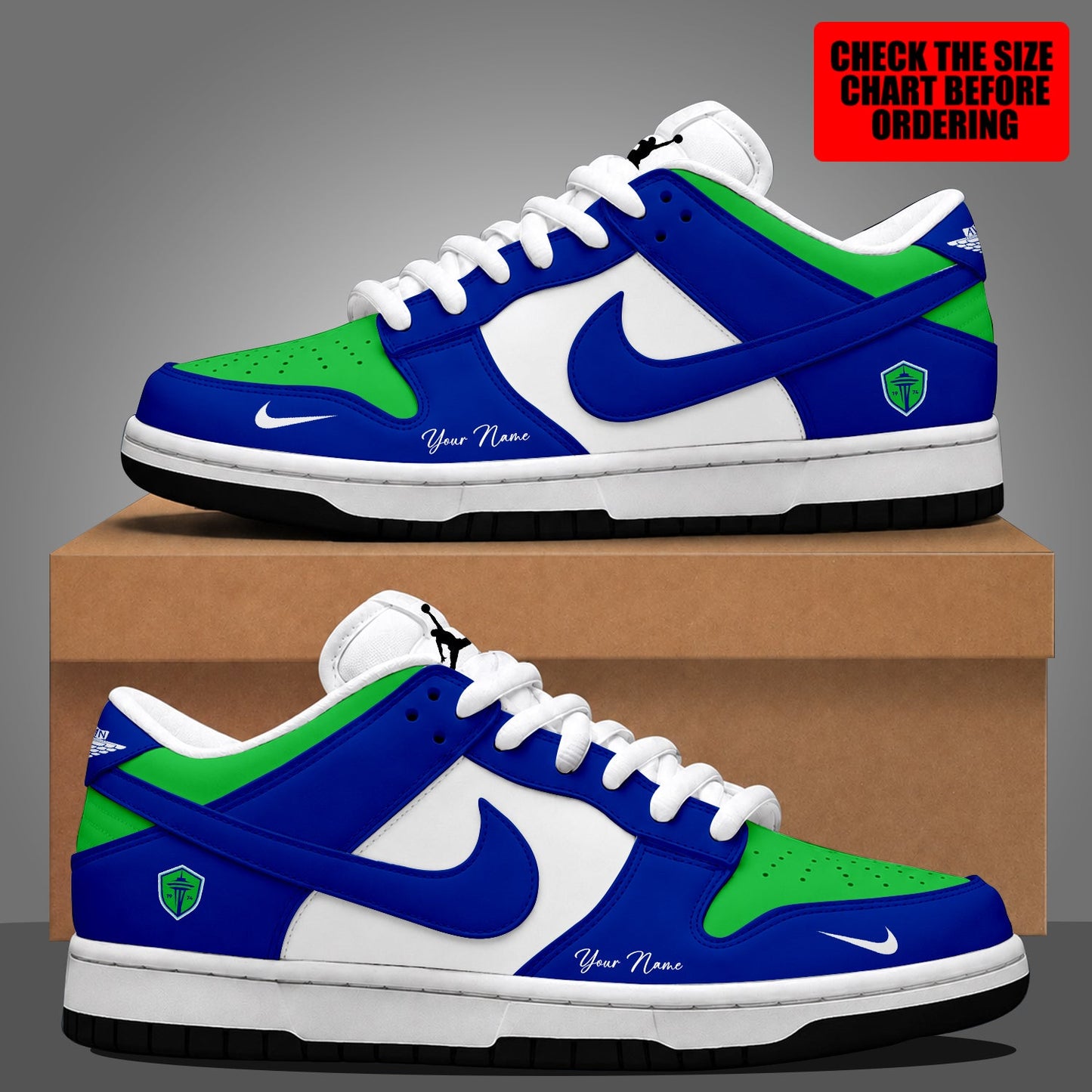 [FAN EXCLUSIVE] NEW CUSTOMIZED MLS24 SSF SEATTLE SOUNDERS FC DUNK LOW SHOES