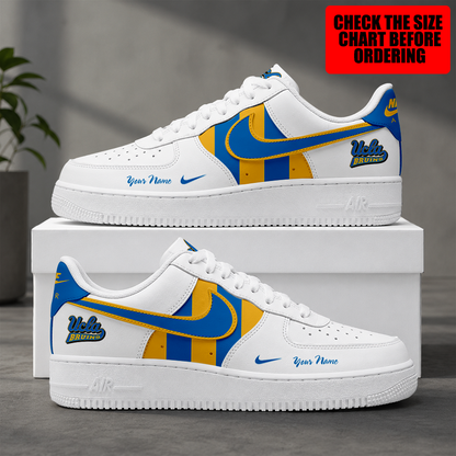 [FAN FAVORITE] NEW CUSTOMIZED NCAA CWS24 UCB UCLA BRUINS AF1 SHOES